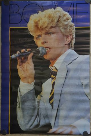 David Bowie Poster 1984 Vintage 80 