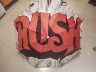 Rush First Lp Art 42 " Retractable Umbrella One Of A Kind