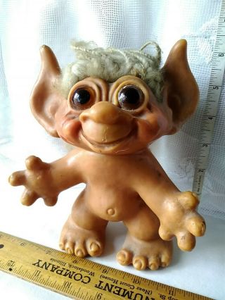 Rare - 6” Dam Things Vintage 1965 Troll Doll With Highly Sought After Tail