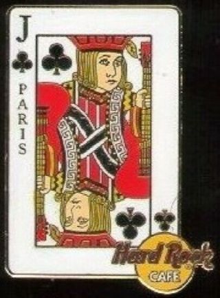 Jack Of Clubs - Paris Hard Rock Cafe Playing Card Series Pin - Le 500 2002