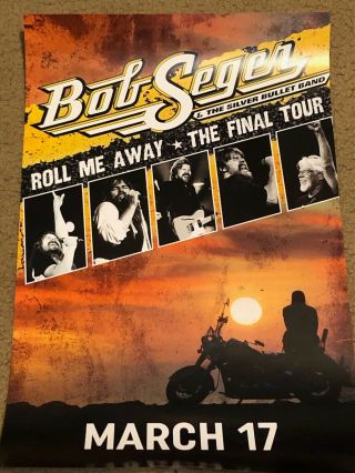 Bob Seger Farewell Tour Concert Poster Florida Silver Bullet Band Kid Rock Sunri