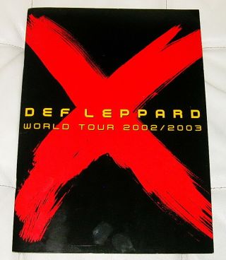 Def Leppard - 2002 / 2003 X World Tour Concert Program Booklet Nm