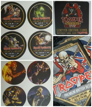 Iron Maiden Trooper Beer Mats,  Legacy Beast & Day Dead Rare Set Of 14 Look