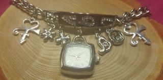 Prince Rogers Nelson Inspired Love Symbol Adjustable Up To 8 " Watch With Charms