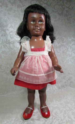 Vintage Black African American Chatty Cathy Doll Mute Mattel Ca.  1962 W Repair