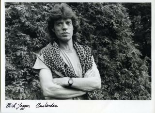 The Rolling Stones Mick Jagger Vintage Agency Stamped Publicity Portrait Photo