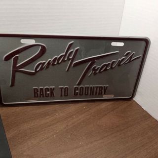 Randy Travis Back To Country Vanity License Plate