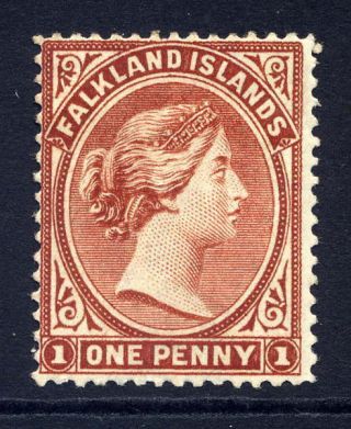 Falkland Islands 1891 - 1902 1d Orange Red - Brown Fresh Mounted.  Gibbons 18.