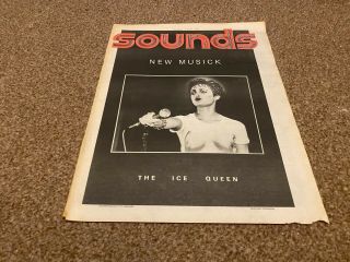 Ptn3/12/77p01 Sounds Newspaper Cover Page 15x11 " Siouxsie Sioux Of The Banshees