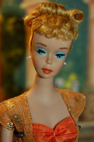 Vintage Mattel 1960 Tm Barbie Doll 850 Blond Ponytail 4 Nude