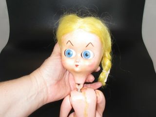 Vintage A.  D.  Sutton & Sons Doll Blonde Hair Dedo Flirty Eyes