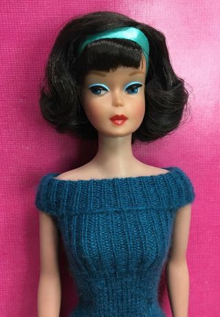 Vintage American Girl Sidepart Brunette Japanese Barbie Doll Byapril