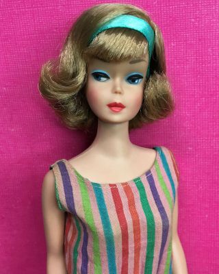 Vintage American Girl Blonde Sidepart Japanese Barbie Doll Byapril Ss