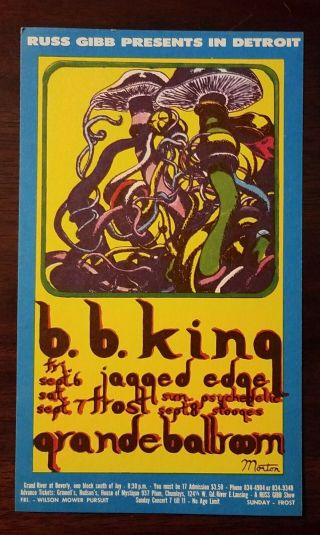 Bb King 1968 Grande Ballroom Concert Postcard