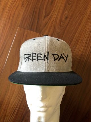 Green Day Punk Band Gray Yuupong Wool Blend Snapback Hat Cap Nwot