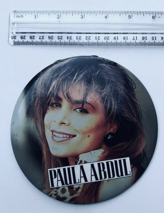 Sexy Paula Abdul 1990 6 " Pin Pinback W/ Tag
