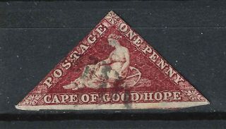 1863 Cape Of Good Hope Cogh 1d Brown Red Triangle Stamp Sg18b