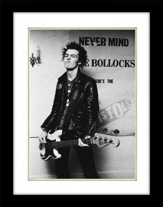 Sex Pistols Sid Vicious Punk Mounted Framed Poster Print Punk Made In Uk
