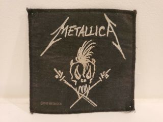 Vintage 1993 Metallica Scary Skeleton Skull Guy Patch Heavy Metal Thrash Rock