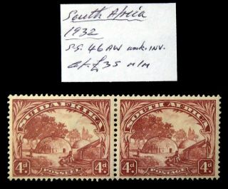 South Africa 1932 - 4d Inverted/wmk Variety Mounted Dk137
