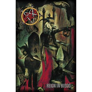 Slayer Reign In Blood Poster Flag Fabric Textile Wall Banner Official Band Merch