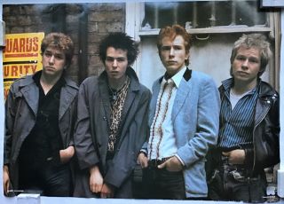 Sex Pistols Group Shot Sid Vicious Vintage Import Poster