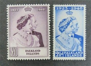 Nystamps British Falkland Islands Stamp 99.  100 Og H/nh $112 U4y2252