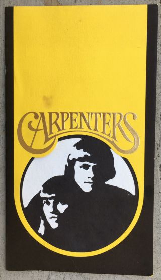 Scarce August 19 - 21,  1973 The Carpenters At Sahara Tahoe Theater Menu