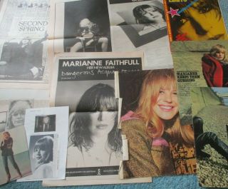 Marianne Faithfull Scrap Book With Cuttings,  Fixed & Loose.