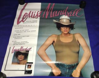 Vintage 1983 Louise Mandrell (barbara Sister) Close Up Promo Poster 22x24