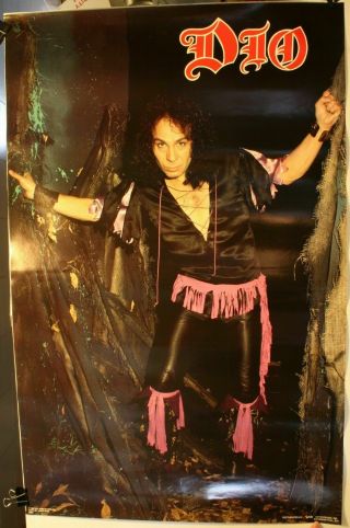 Vintage 1984 Ronnie James Dio Poster Rock Heavy Metal