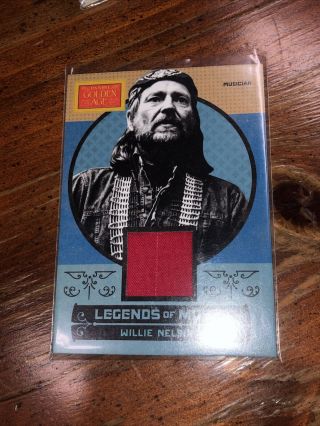 Willie Nelson Shirt Swatch Relic 2014 Panini Golden Age 7 Legends Of Music