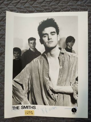 The Smiths - - Morrissey Early Us Promo Photo Sire Label Not Vinyl Or Cd