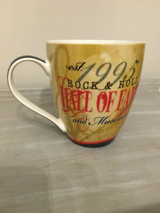 Vintage Rock And Roll Hall Of Fame & Museum Official Ceramic Coffee Mug 1995