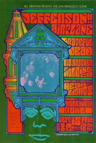 1967 Grateful Dead - Jefferson Airplane - Big Brother/bill Graham Bg81 Poster