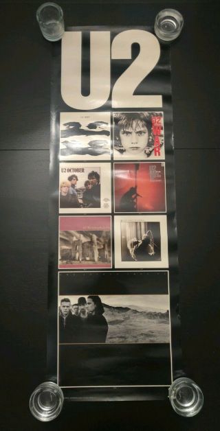 Vintage 1987 U2 The Joshua Tree Album Covers Long Promo Poster 36 " X 12 "