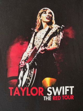 Taylor Swift 2013 Red Concert Tour Graphic Tee Shirt Black Adult Small