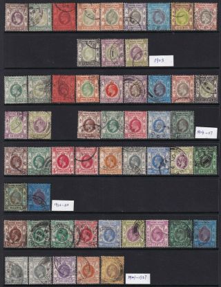 Hong Kong Stamp 1903 - 1937 Edward Vii & George V A Page Of Stamps,  1