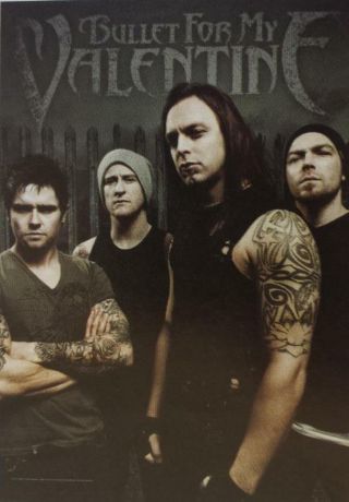 Bullet For My Valentine Flag/ Tapestry/ Fabric Poster " Band Photo "