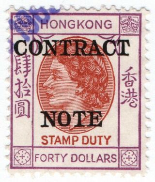 (i.  B) Hong Kong Revenue : Contract Note $40 (condensed Type)