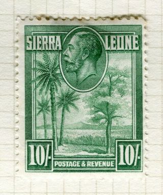 Sierra Leone; 1932 Early Gv Pictorial Issue Hinged Shade Of 10s.  Value