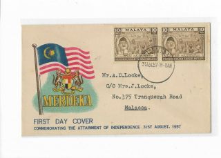 Malaya 1957 Merdeka Official Fdc