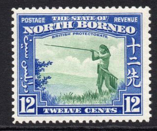 North Borneo 12 Cent Stamp C1939 Mounted Hinged (1045)