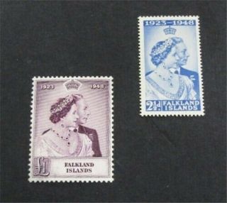 Nystamps British Falkland Islands Stamp 99.  100 Og H $112 Y21y2206