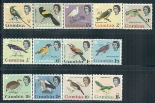 Gambia 175 - 87 Sg193 - 205 Mh 1963 Qeii Definitive Set Of 13 Cat$65
