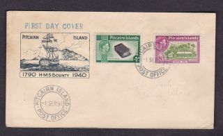 Pitcairn Island 1951 Fdc 1st Day Cover Kgvi 4d,  8d Kgvi Definitives 2