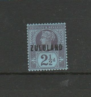 Zululand 1888/93 Qv Opts On Jubilee 2 1/2d Mm Sg 4