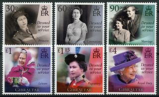 Gibraltar Royalty Stamps 2021 Mnh Queen Elizabeth Ii 95th Birthday Anniv 6v Set
