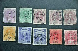 Sarawak Group Of Stamps With Bintulu Cancels