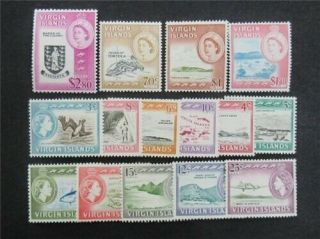 Nystamps British Virgin Islands Stamp 144 - 158 Og H $85 A30y2630